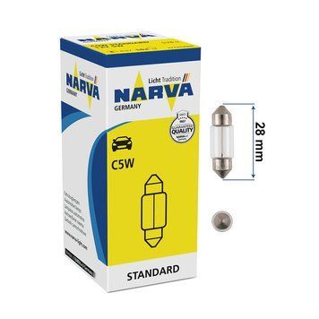 Лампа салону C5W 12V 10W SV8.5 28мм Narva 17315 фото