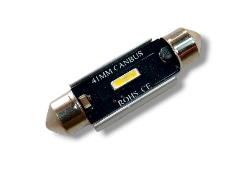 Led лампа салону 41мм 3SMD C5W SV8.5 Біла 12-24V CANBUS з радіатором 960625 фото