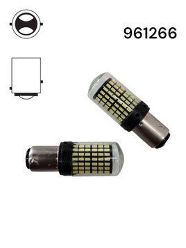 Led лампа в місце P21/5W BaU15s 144SMD Canbus (Обманка) 12-24V Біла 2-х контактна Лід лампа P21/5W 961266 фото