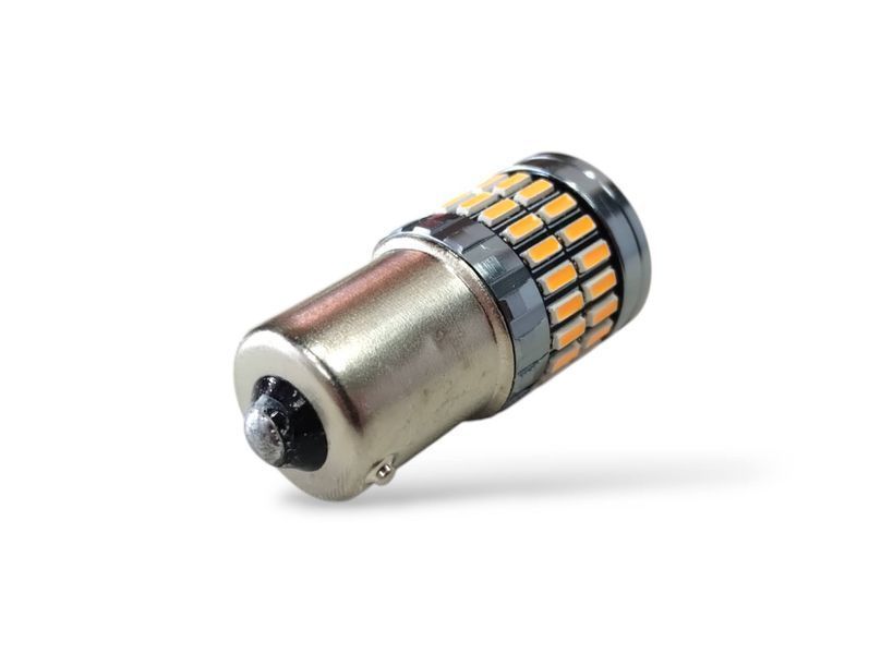 Led лампа PY21W Ba15s 12-24V 54 SMD 1156 1 контакт Желтого света Аналог лампы P21W; PY21W 961652 фото