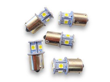 Led лампа в місце P21W Ba15s 8 smd 24V Біла Led P21W 00600 фото