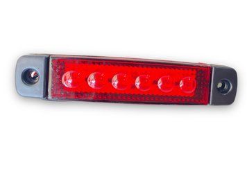 Габаритный светодиодный фонарь красный 12-24V 6 Led 00519 фото