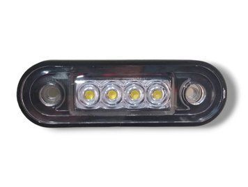 Фонарь габаритный Белый Led 12-24V на прицеп Schmitz на 4 светодиода 30051 фото