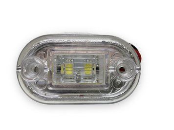 Габаритный светодиодный фонарь белый 12-24V 2Led 00683 фото