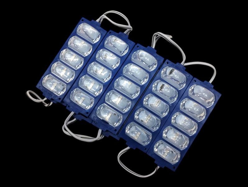 Светодиодный LED модуль 24V на 5 линз Белый/Красный/Синий/Зелёный/Желтый 01167 фото