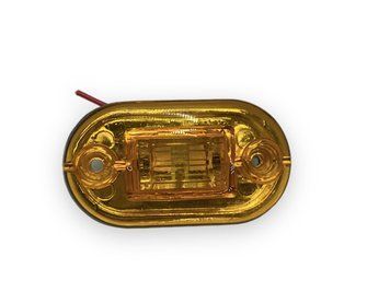 Габаритный светодиодный фонарь желтый 12-24V 2Led 00684 фото