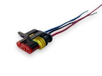 Разъём с проводом герметичный на 3 PIN ПАПА 161S фото