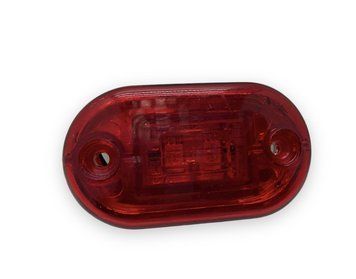 Габаритный светодиодный фонарь красный 12-24V 2Led 00685 фото