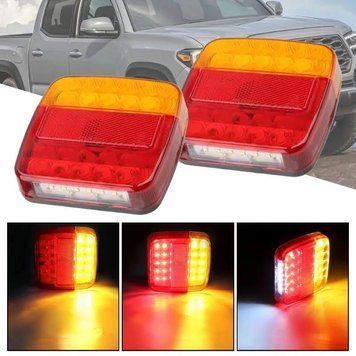 Задний светодиодный led фонарь универсальный на прицеп 12-24V с подсветкой номера 427-52 фото
