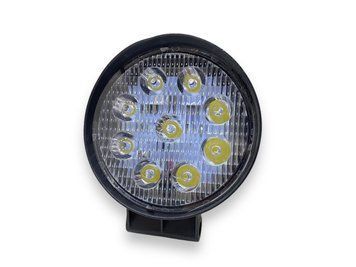 Led фара дополнительного света круглая 27W 12-24V 00097 фото