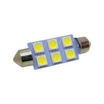 Led лампа салону C5W 41мм 5050 6SMD Біла 24V 943 фото