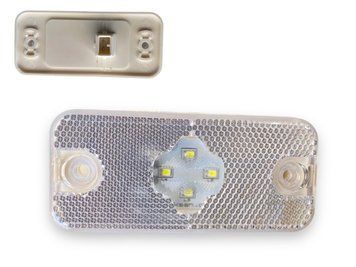 Фонарь габаритный Led белый 24V под разъём 4Led 9980 фото