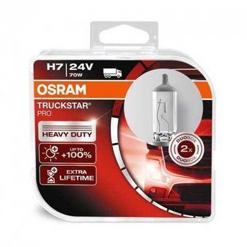 Комплект галогенових ламп H7 24V 70W PX26d Osram Trukstar pro +120% (2 шт) 64215TSP-HCB фото