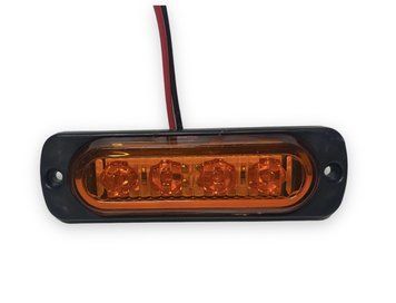 Габаритный светодиодный фонарь Желтый 12-24V 4 Led 50155 фото