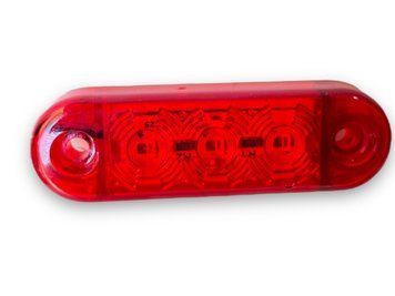 Габаритный светодиодный фонарь красный 12-24V 3 Led 00640 фото