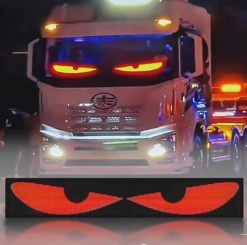 Led очі в машину, гнучка лед панель для виведення зображення з пультом LED Matrix 600*100мм 02188 фото