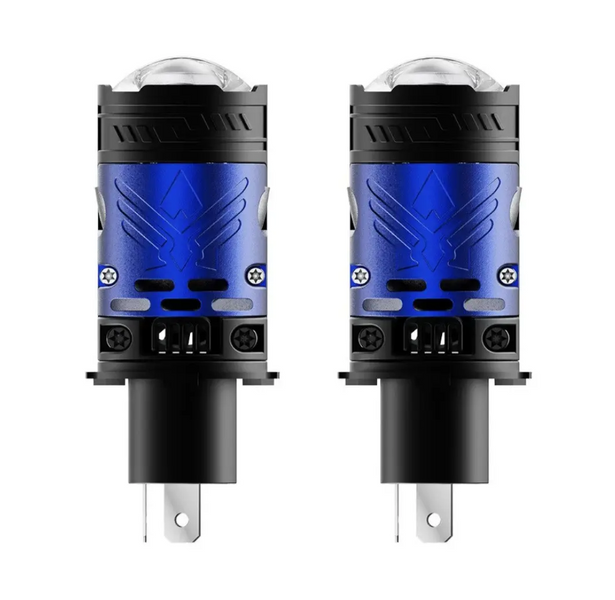 Автомобільні LED-лампи H4 Mini лінза 12-24 V 65 W 13000 Lm Бі-лід зі шторкою (2 шт.) 961766 фото