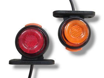 Рог габаритный 3-х цветный Led прямой 5.5см Красный/Желтый/Желтый 12-24V 0167 фото