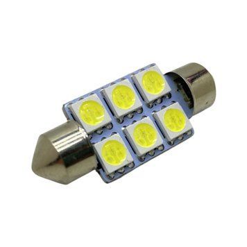Led-лампа салону C5W 36 мм 5050 6SMD Біла 12V 00829 фото