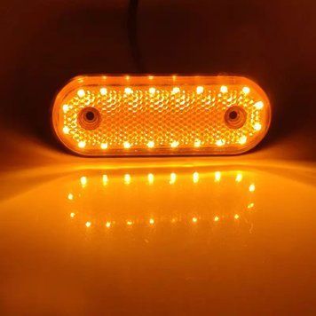 Фонарик габаритный Желтый 24 Led 24V герметичный 00478 фото