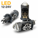 Автомобільні LED-лампи H4 Mini лінза 12-24 V 60 W 13000 Lm Бі-лед Ближній &mdash; Жовтий / Далекий-Білий (2 шт.) 961767 фото 1