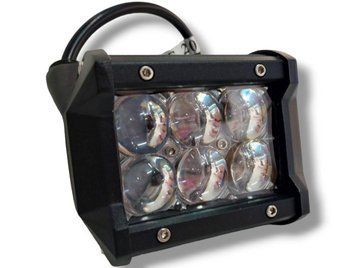 Led фара дополнительного света 18W+линза 10-30V 960658 фото