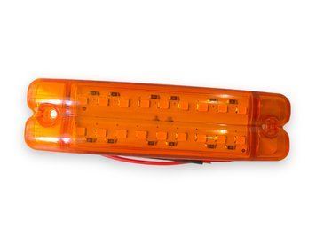 Габаритный светодиодный фонарь желтый 12-24V 18 Led 00230 фото