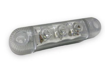 Габаритный светодиодный фонарик Белый лобовой 24V 3 Led 00641 фото