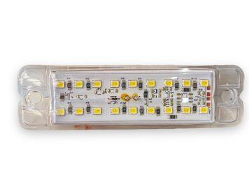 Габаритный светодиодный фонарь белый 12-24V 18 Led 00229 фото