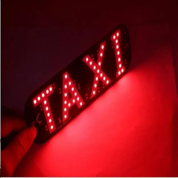 Автомобільна Led табличка TAXI на 2 режими Зелений/Червоний з кнопкою 96555 фото