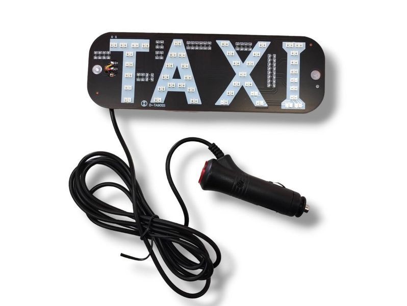 Автомобільна Led табличка TAXI на 2 режими Зелений/Червоний з кнопкою 96555 фото