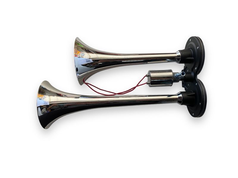 Воздушный звуковой сигнал 12-24V большой на две дутки SL-1008 фото