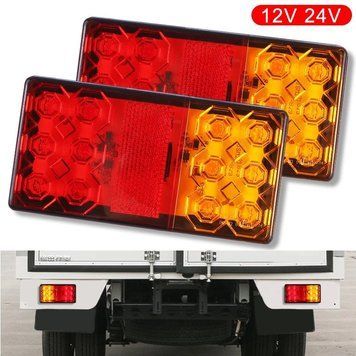 Задний светодиодный led фонарь универсальный на легковой прицеп 12-24V SQ-0017 фото