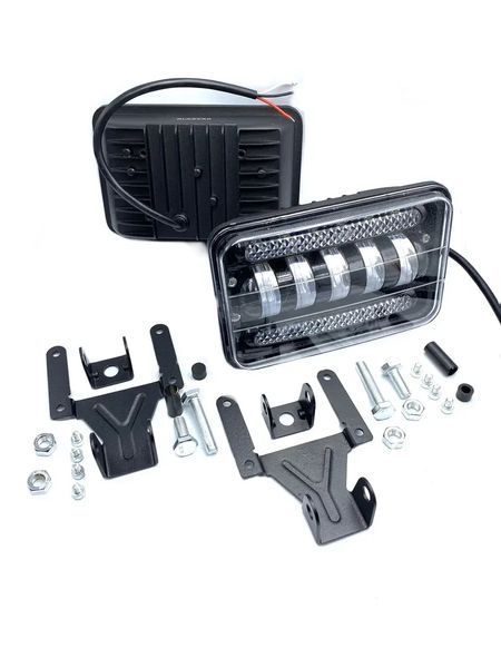 Led фара дополнительного света 5 Линз 50W+ДХО 12-24V светодиодная лед фара 01594 фото
