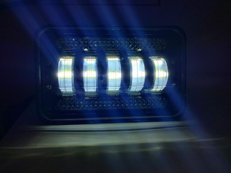 Led фара дополнительного света 5 Линз 50W+ДХО 12-24V светодиодная лед фара 01594 фото