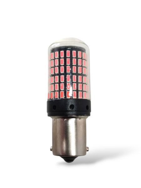 Лампа світлодіодна P21W Ba15s 1156 1 LED контактна 12-24 V Canbus Червона аналог лампи P21W 961650 фото