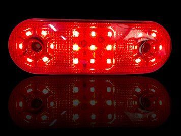 Фонарь габаритный Красный Led 24V герметичный 2 режима 00682 фото