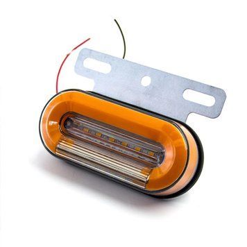 Бічний габарит жовтий/Білий і жовтий поворот 12-24V Led на причіп 01123 фото