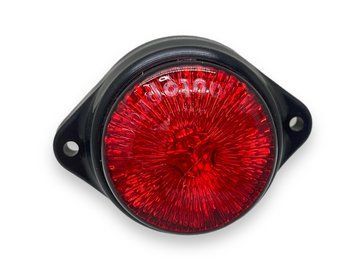 Фонарь габаритный Led 24V круглый с крепежом на 4 диодов Красный 0079 фото