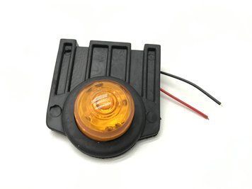 Боковой габарит жёлтый на резинке 24В Led на прицеп 00686 фото