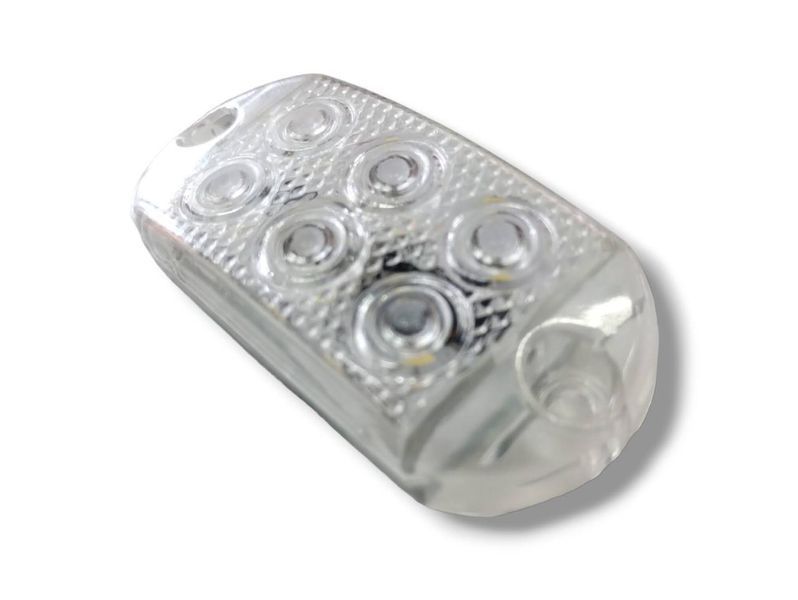 Ліхтар габаритний led яскравий Білий 12-24V 6 Led 01965 фото