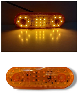 Ліхтар габаритний маркерний Жовтий Led 12-24V герметичний 2 режими (стробоскоп) 960915 фото