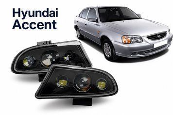 LED ПТФ Hyundai Accent протитуманні фари 30W у штатне місце (2 шт.) 4937 фото