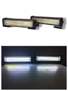 Led стробоскоп Білий автомобільний 12-24V 17см (2шт) з пультом керування 01875 фото