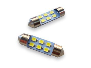 Led лампа салона C5W 36мм 3528 6SMD Белая 24V 8381 фото