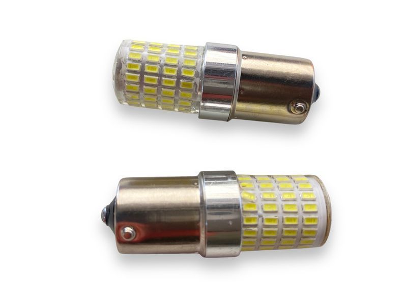 Лампа Led Ba15s 1156 72smd 12-24V Белая в место P21W в силиконе Белая 01725 фото